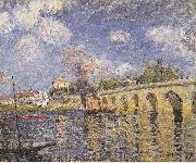 Alfred Sisley, River-steamboat and bridge